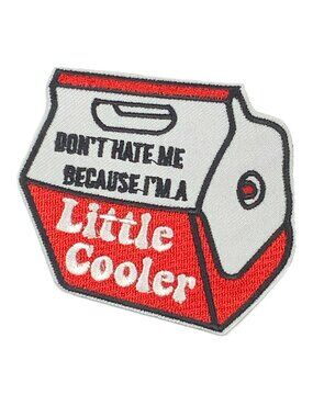 Don't Hate Me Because I'm A Little Cooler Iron On Embroidered Pun Patch